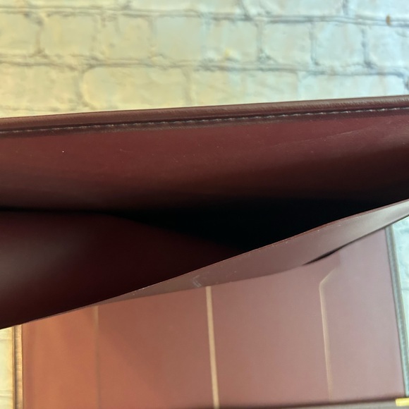 VINTAGE HAZEL MADE IN USA LOCKABLE BURGUNDY NON LEATHER ORGANIZER/NO KEY - Picture 6 of 9